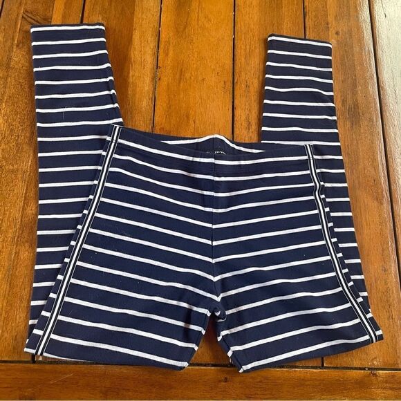 Vineyard Vines Girls Leggings Navy / White Striped Size M 10-12 - Picture 2 of 5